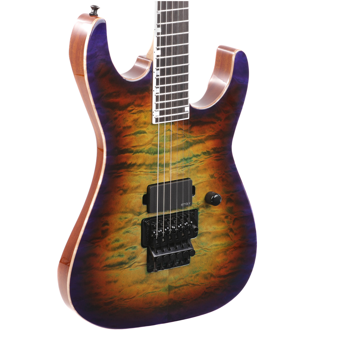 ESP USA M1 Deluxe FR Quilt Maple Top Electric Guitar - Lynch Burst - #US22269