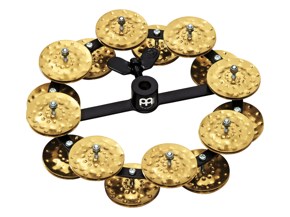 Meinl Headliner Series Hi-Hat Tambourine 2 Rows, Hammered Brass Jingles