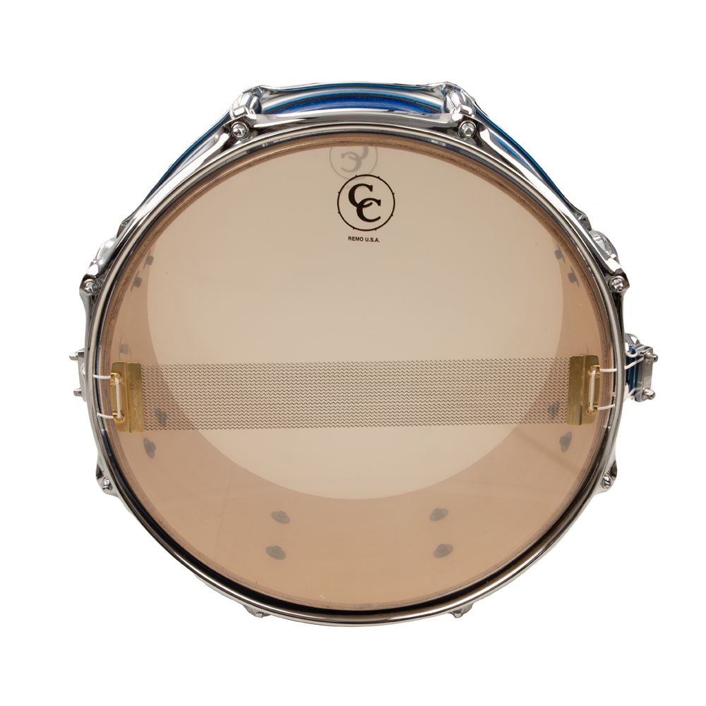 C&C Drums Player Date II 6.5x14 Snare - Blue Sparkle Wrap