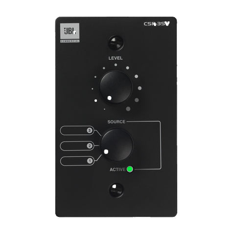 JBL Professional CSR-3SV-BLK Wall Controller with 3-Position Source Selector and Volume Control for CSM-32