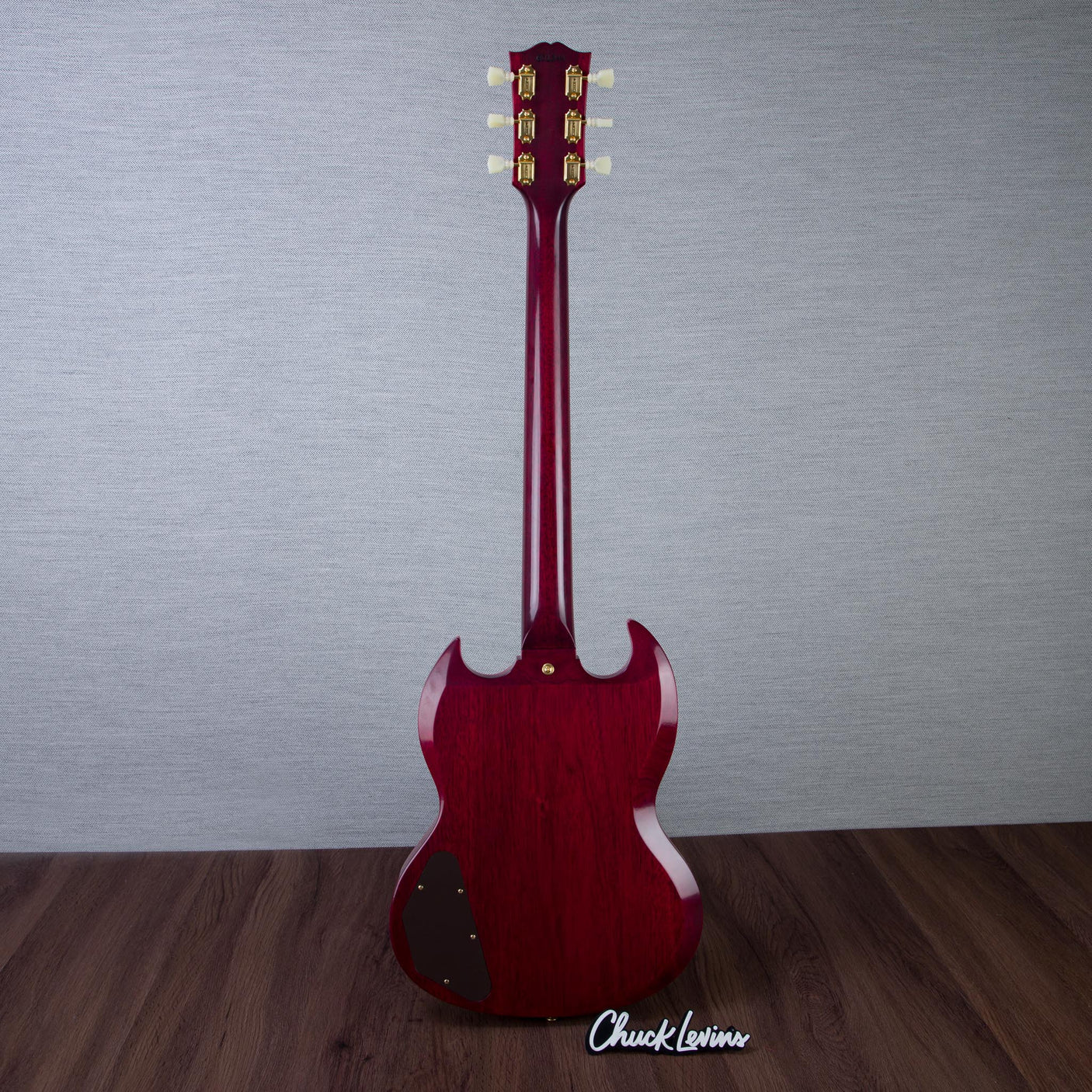 Gibson Custom Shop 1964 SG Standard Reissue Maestro Vibrola Electric Guitar, Gold Hardware - VOS Watermelon King - CHUCKSCLUSIVE - #601344
