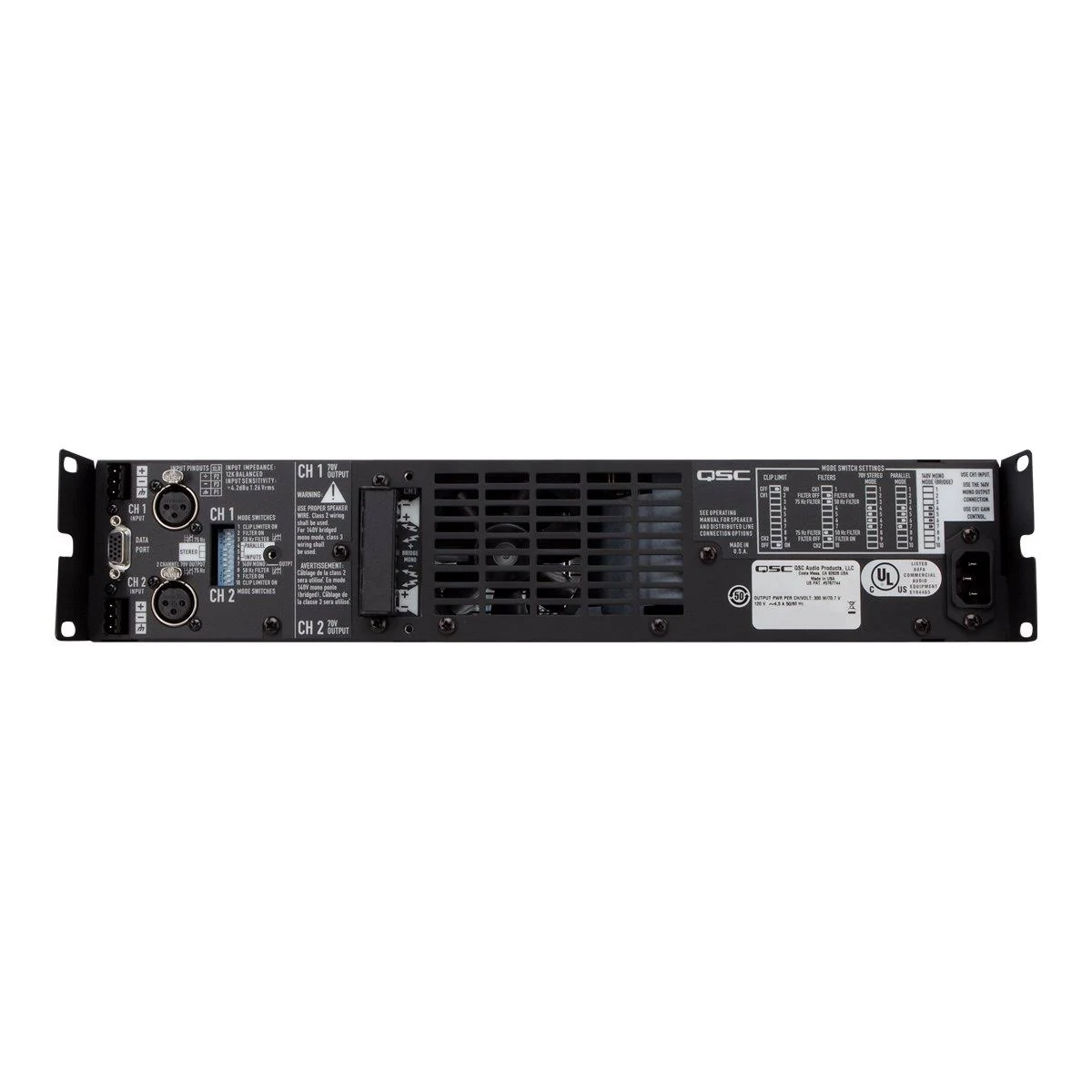 QSC Cx602v Powerlight Installation Amplifier 8 Ohms - 70-Volt