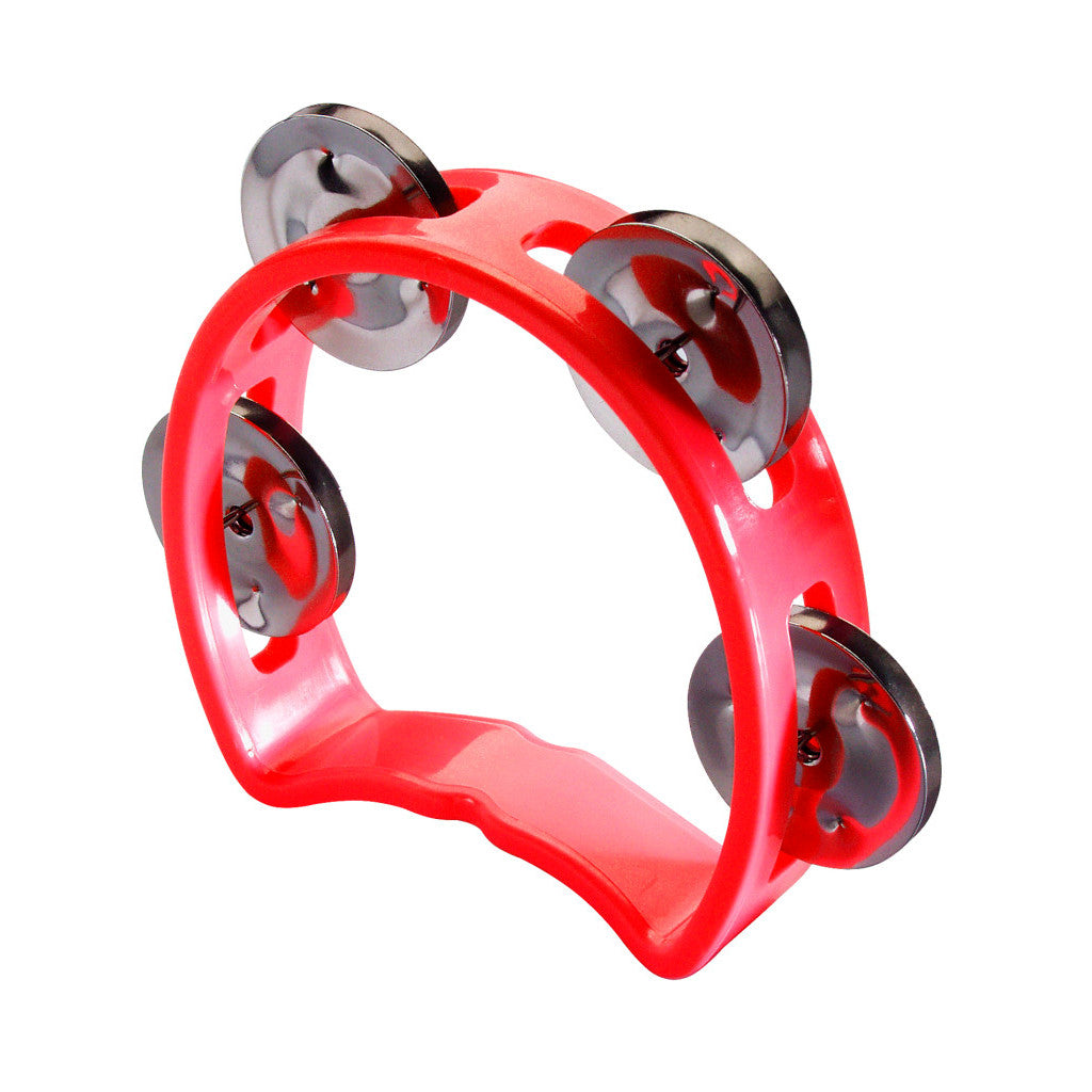 Stagg Plastic Cutaway Mini Tambourine With 4 Jingles - Red - New,Red