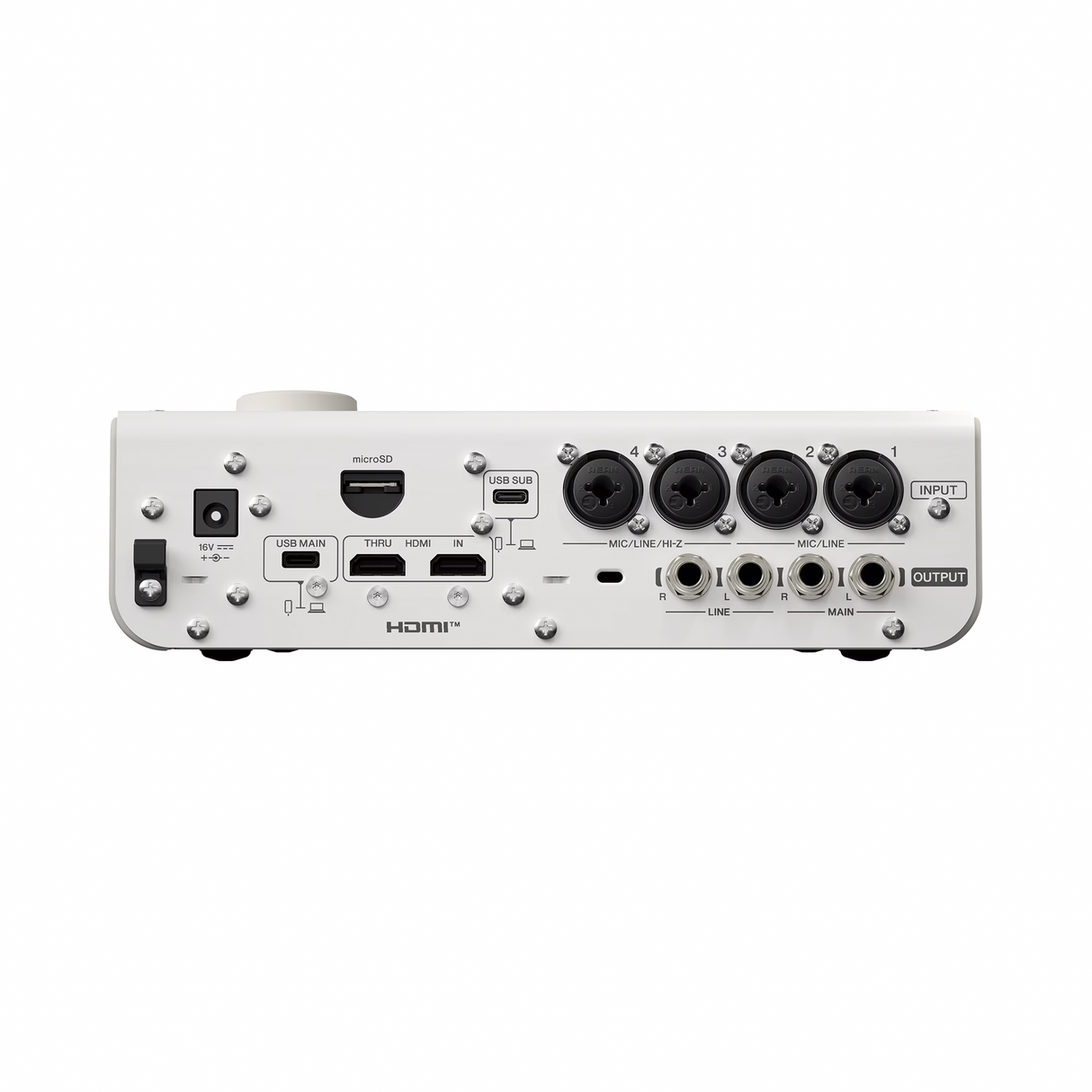 Yamaha URX44V USB-C Audio and Video Interface - White