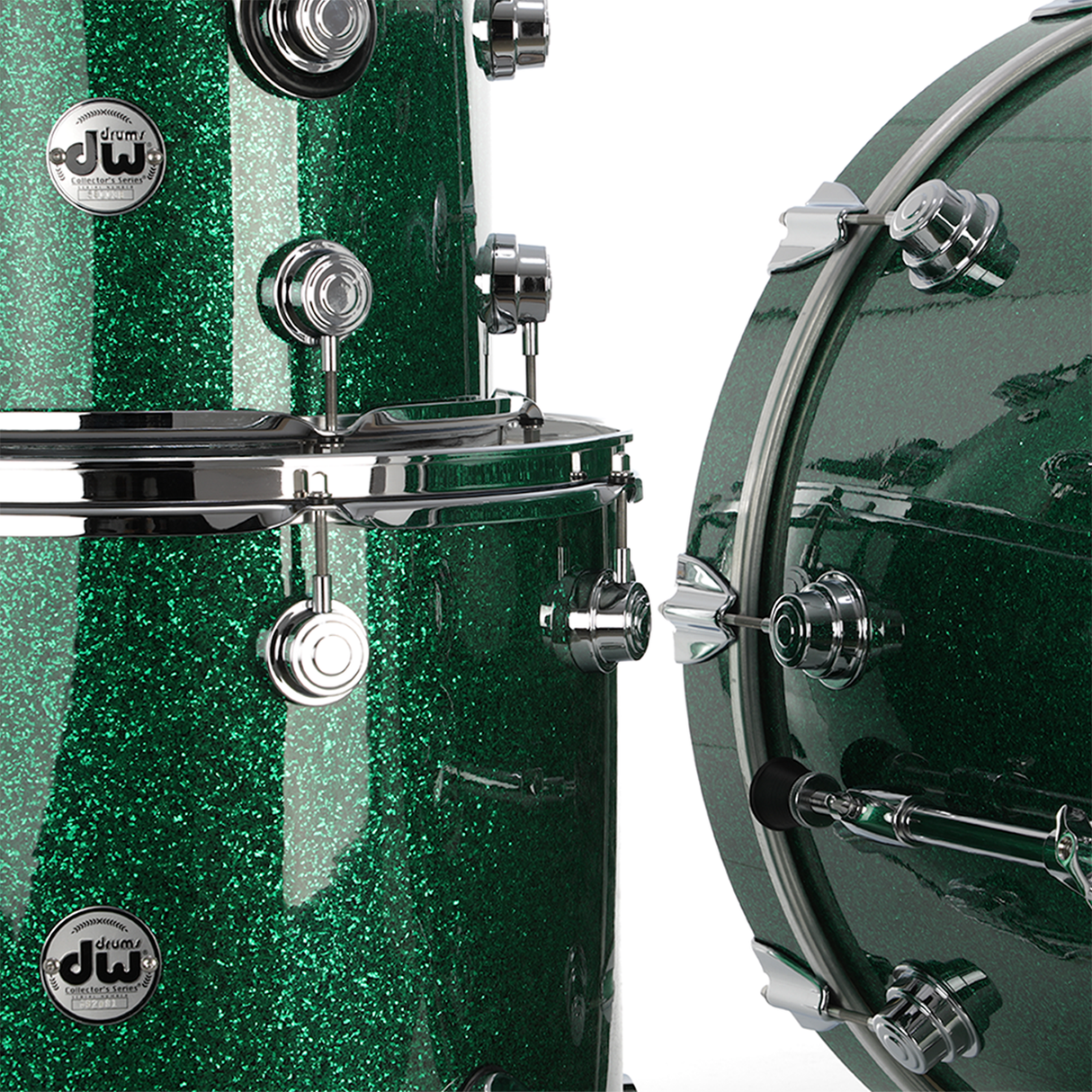 DW Collector's Series Pure Maple 4-Piece Shell Pack - Green Glass