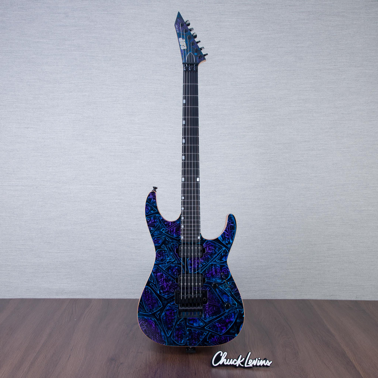 ESP USA M-II DX Electric Guitar - Ghost Flame - #US25144