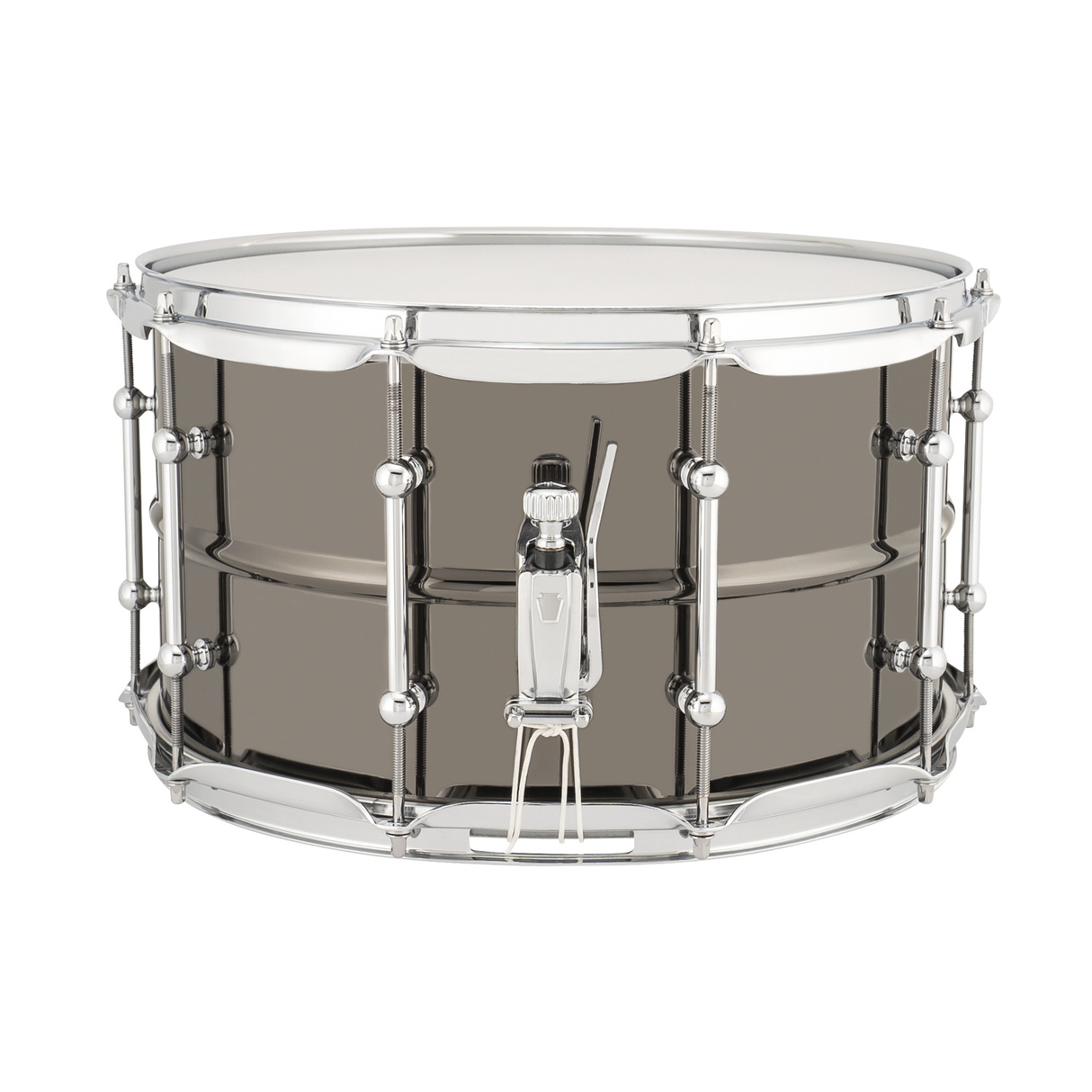 Ludwig Universal Metal 8x14 Brass Shell Snare Drum, Chrome-Plated Hoops