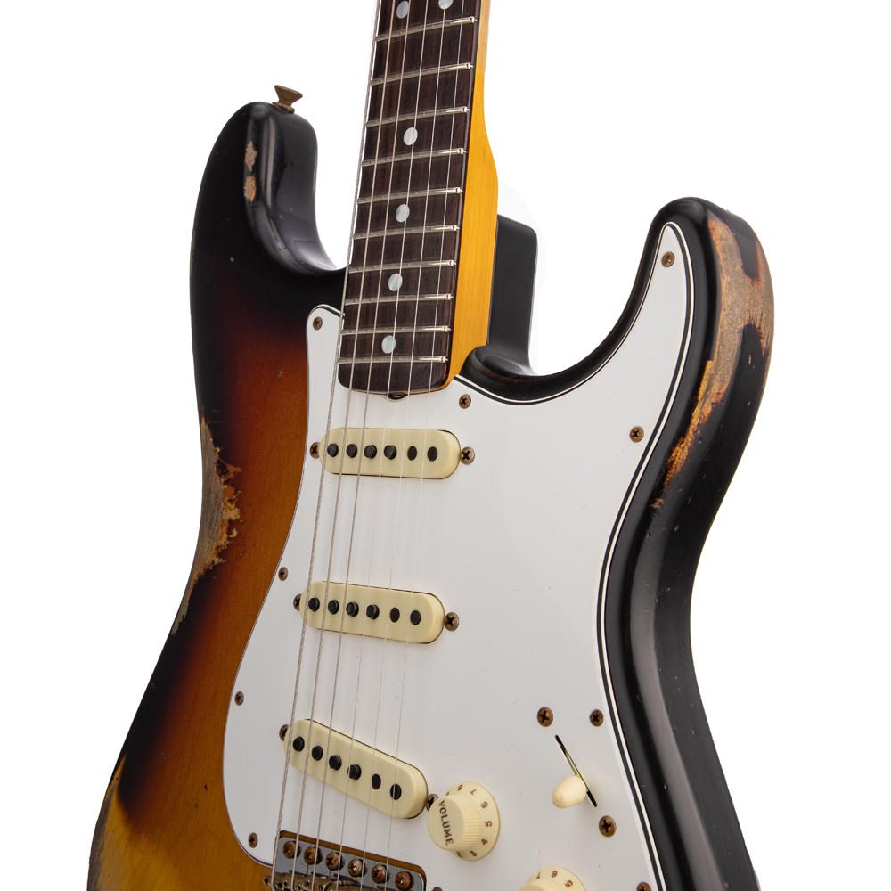 Fender Custom Shop #30 1967 Stratocaster Heavy Relic Electric Guitar - Faded Aged 3-Color Sunburst - #CZ555993