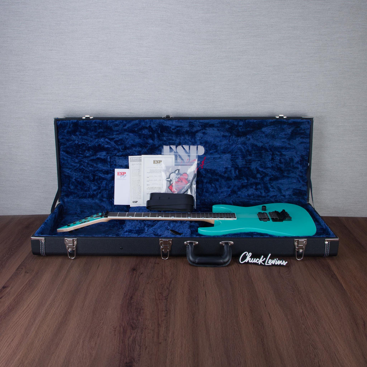 ESP USA M-I DX FR Electric Guitar - Midori Gold Sparkle - #US24704