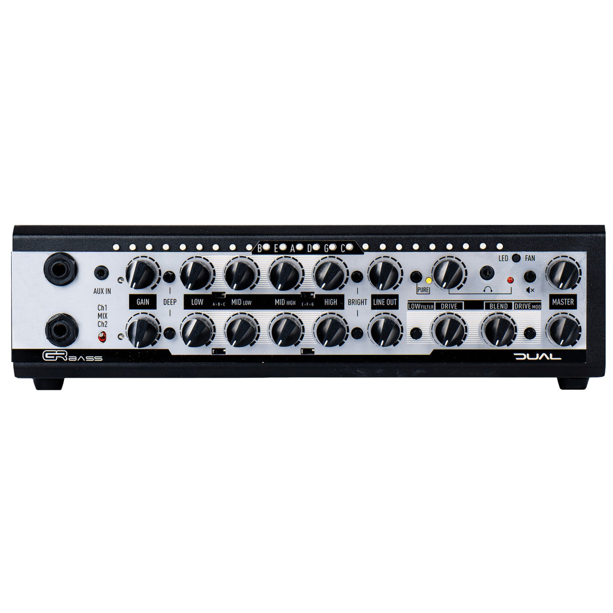 GR Bass Dual 800-Watt Two Channel Bass Amplifier Head - Black - New