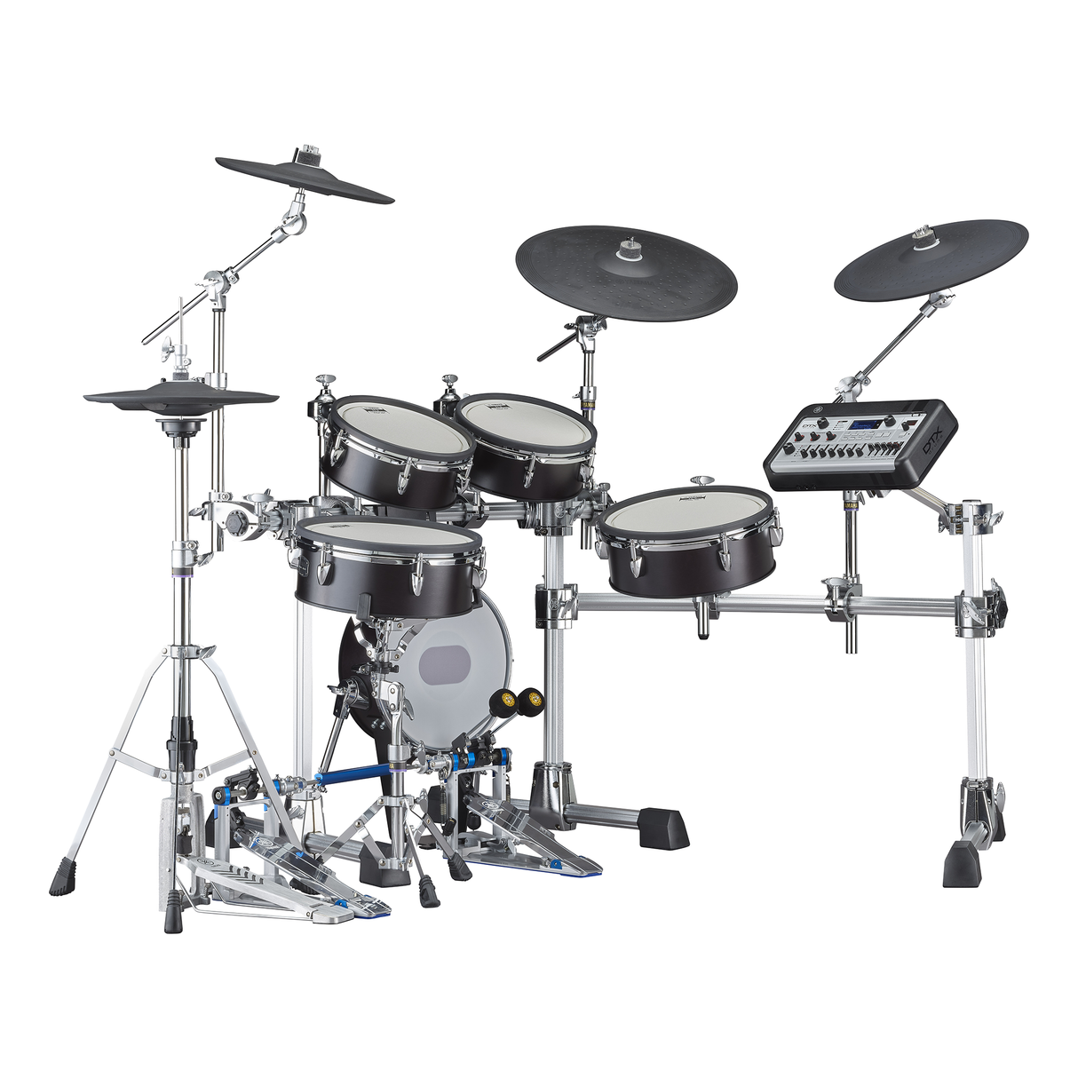Yamaha DTX10K-X BF Electronic Drum Kit, TCS Pads- Black Forest Finish