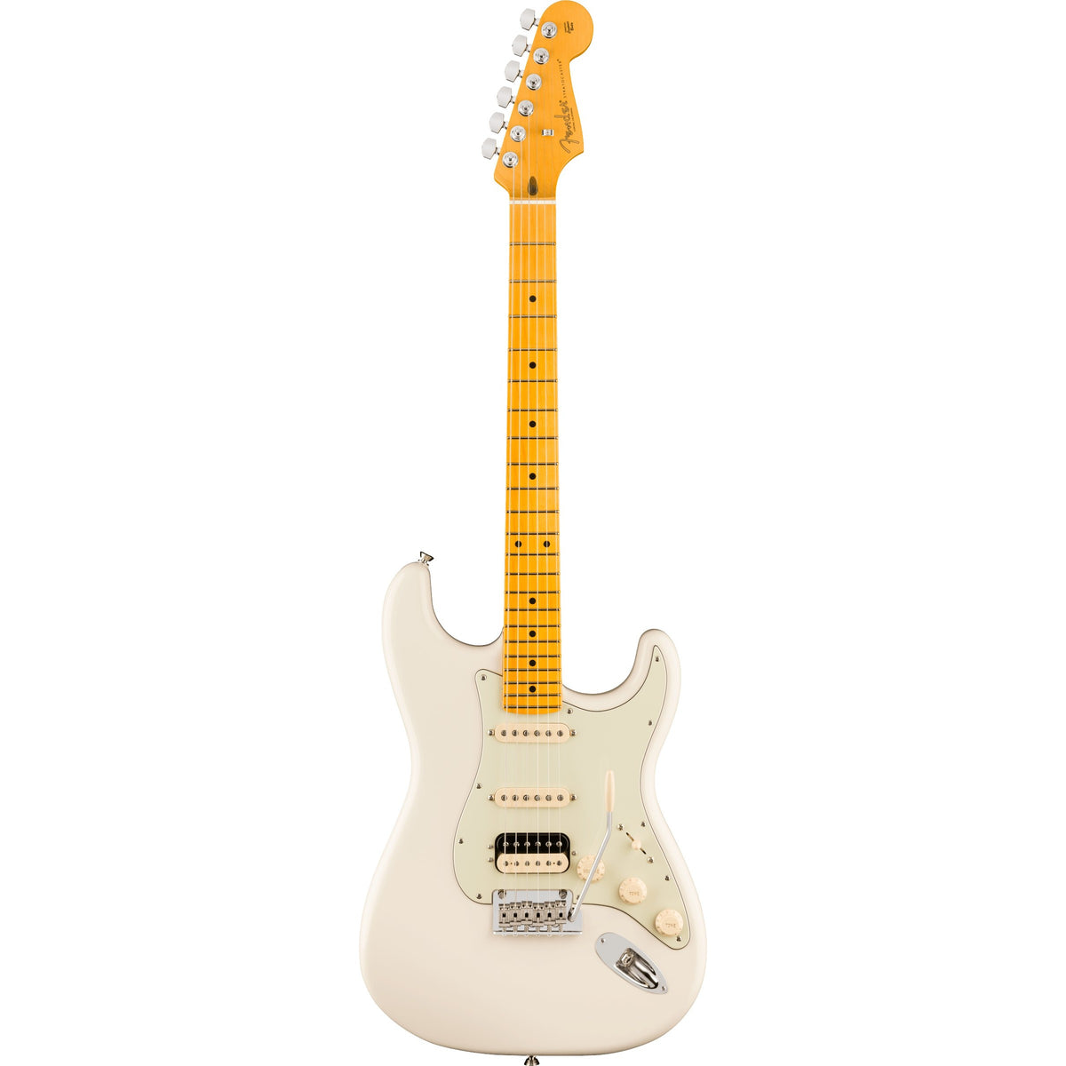 Fender American Professional Stratocaster HSS Electric Guitar, Maple Fingerboard - Olympic White