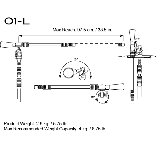 Triad Orbit O1-L Dual Arm Orbital Boom - Mint, Open Box
