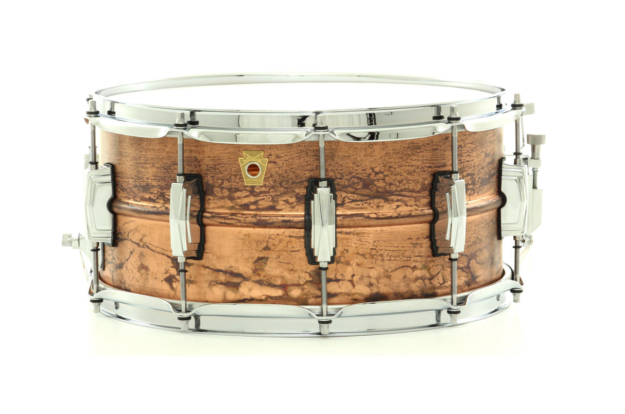 Ludwig 14" x 6.5" Copper Phonic Snare Drum Smooth Raw Copper Finish