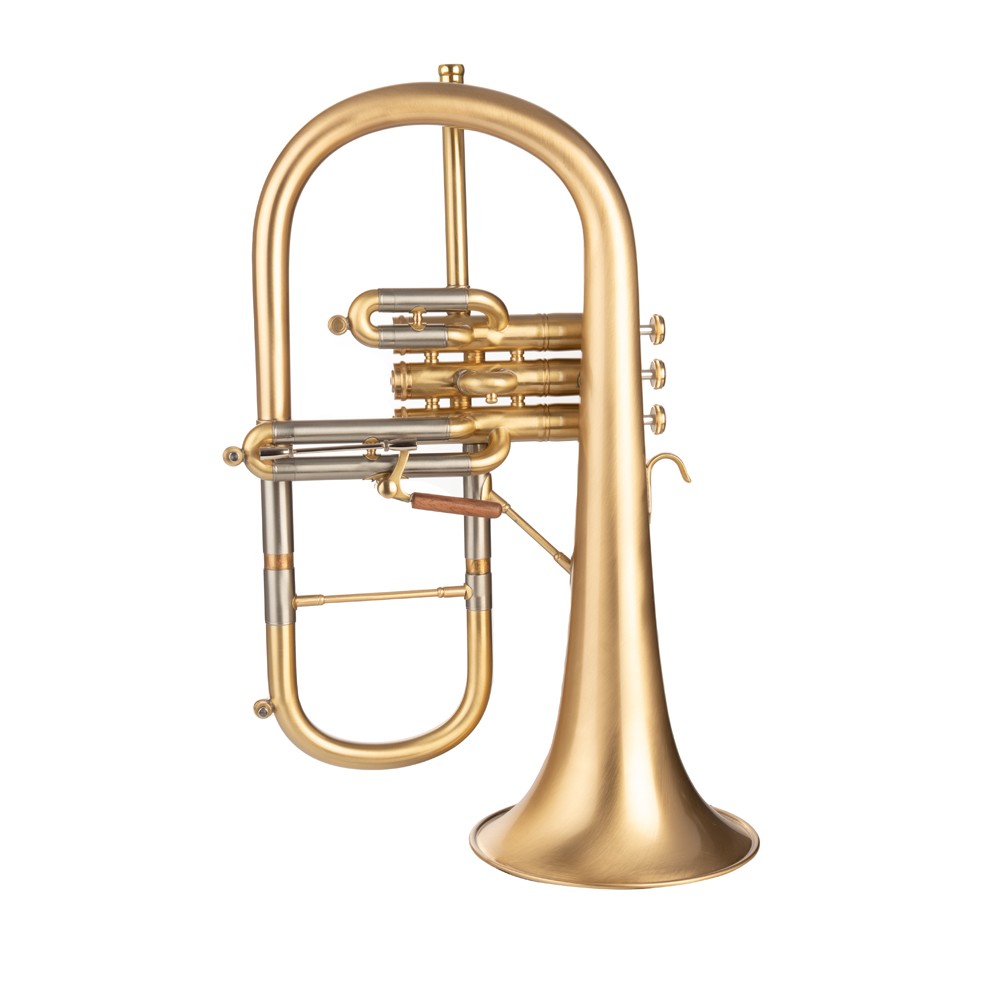 Scodwell Bb Flugelhorn with Rose Bell - Brushed Lacquer