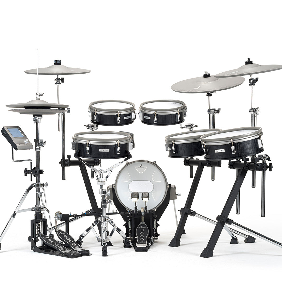 EFNOTE 3X 6-Piece Electronic Drum Kit With Cymbal Pads - Black Oak-ish