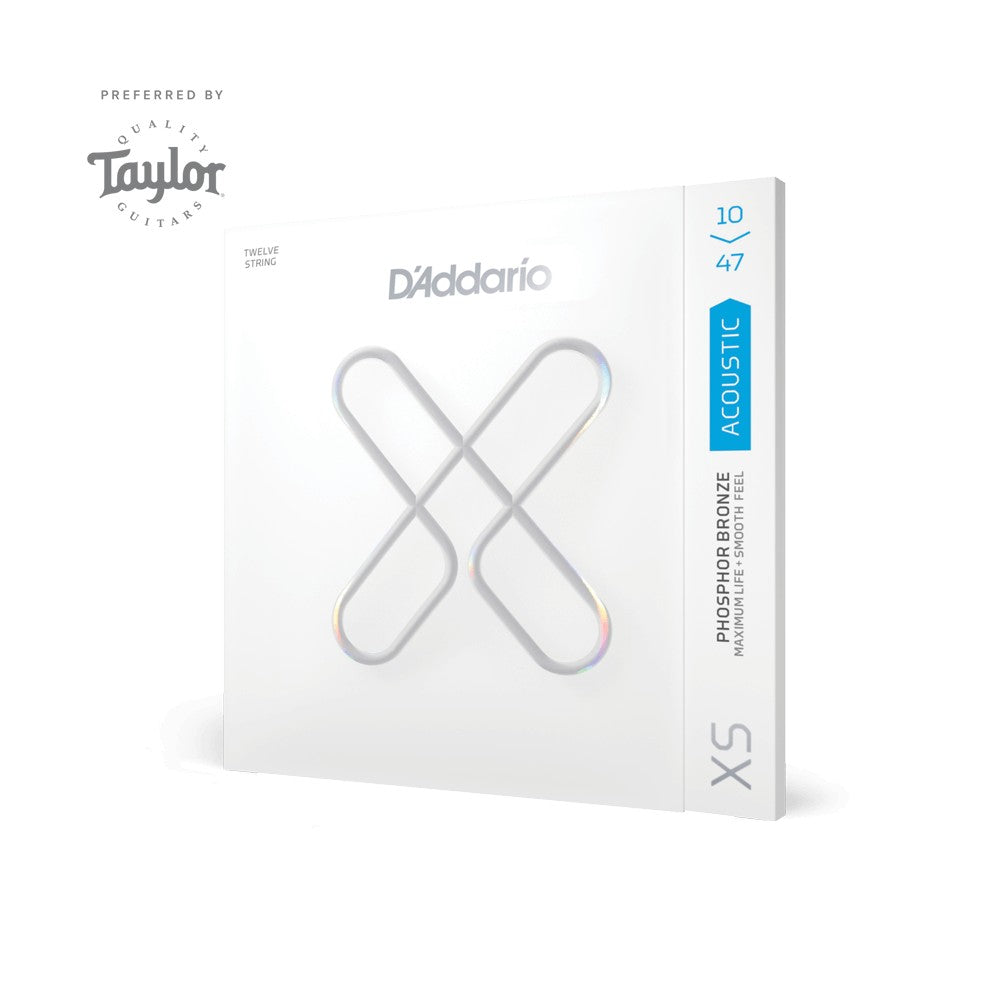 D'Addario XSAPB1047-12 12-String Acoustic Guitar Strings - 10-47 Light Coated