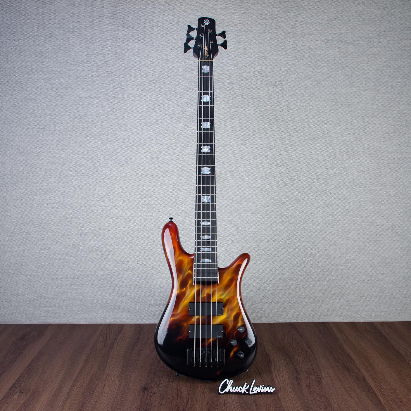Spector USA Custom NS-5 Hot Rod Series Painted by Dan Lawrence Electric Bass Guitar - "Real Flame" - CHUCKSCLUSIVE - #1998
