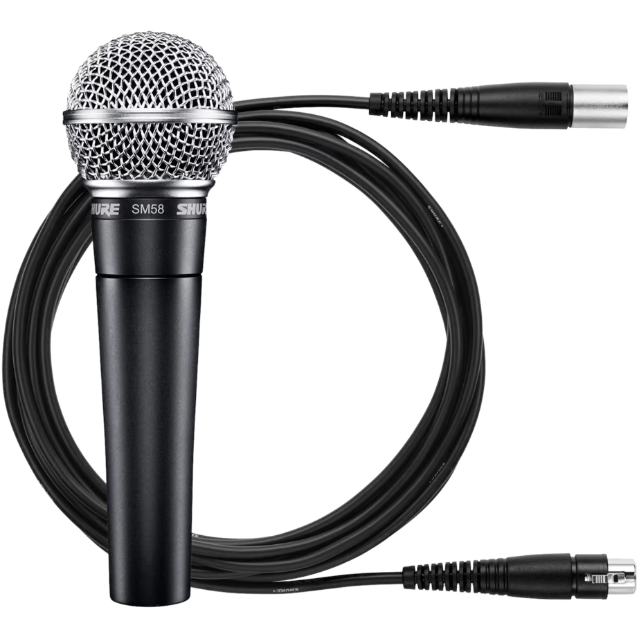 Shure SM58-CN Cardioid Dynamic Vocal Microphone with 3-Pin XLR Cable