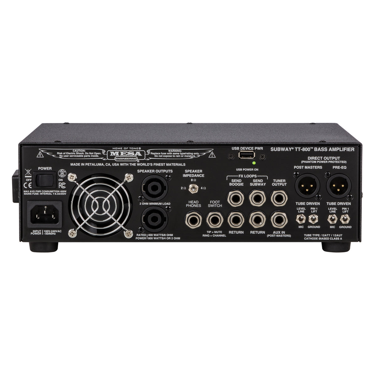 Mesa/Boogie Subway TT-800 Lightweight 800-Watt Bass Amp Head - New