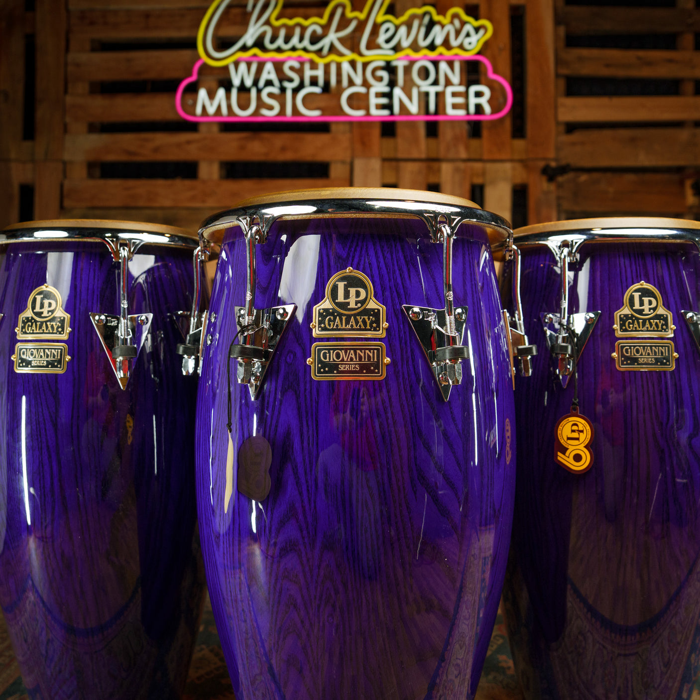 LP Galaxy Giovanni 3-Piece Conga Set - Purple Ash - CHUCKSCLUSIVE