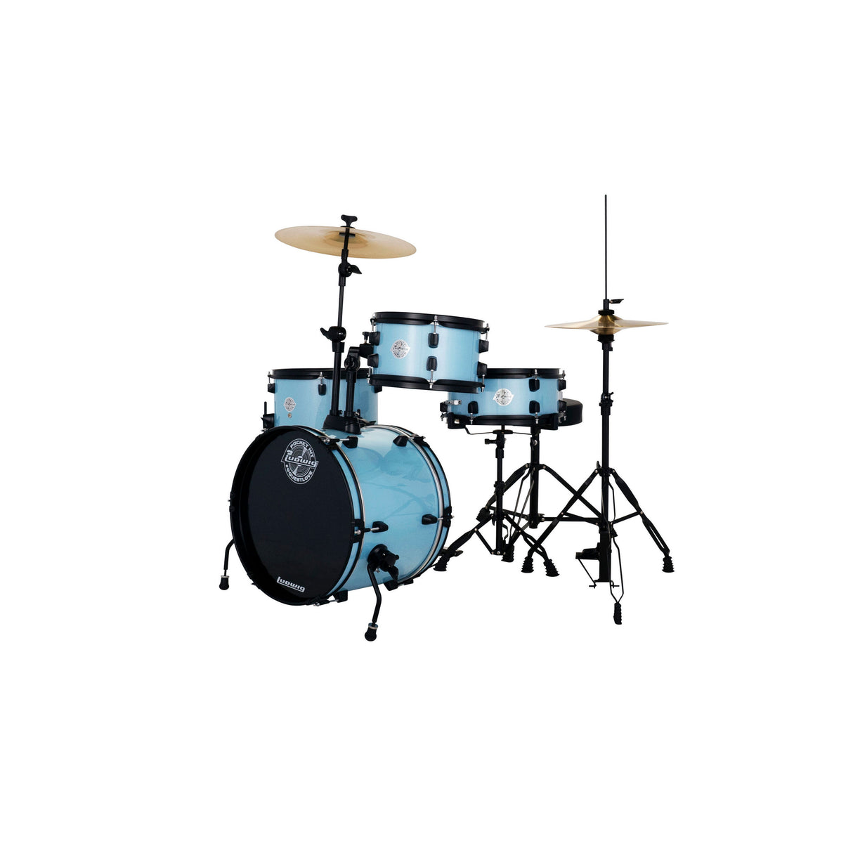 Ludwig Pocket Kit by Questlove- Crystal Blue Sparkle