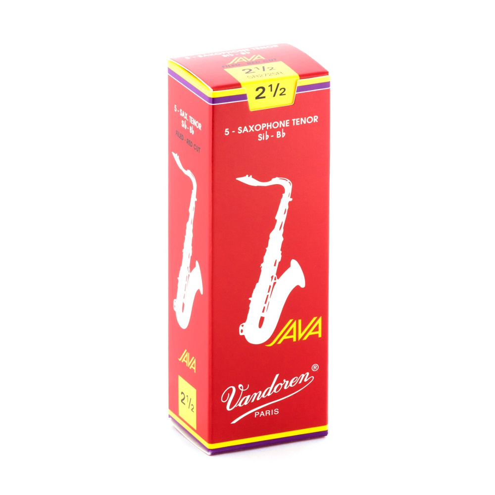 Vandoren Java Red 5-Pack Tenor Saxophone Reeds - 2.5