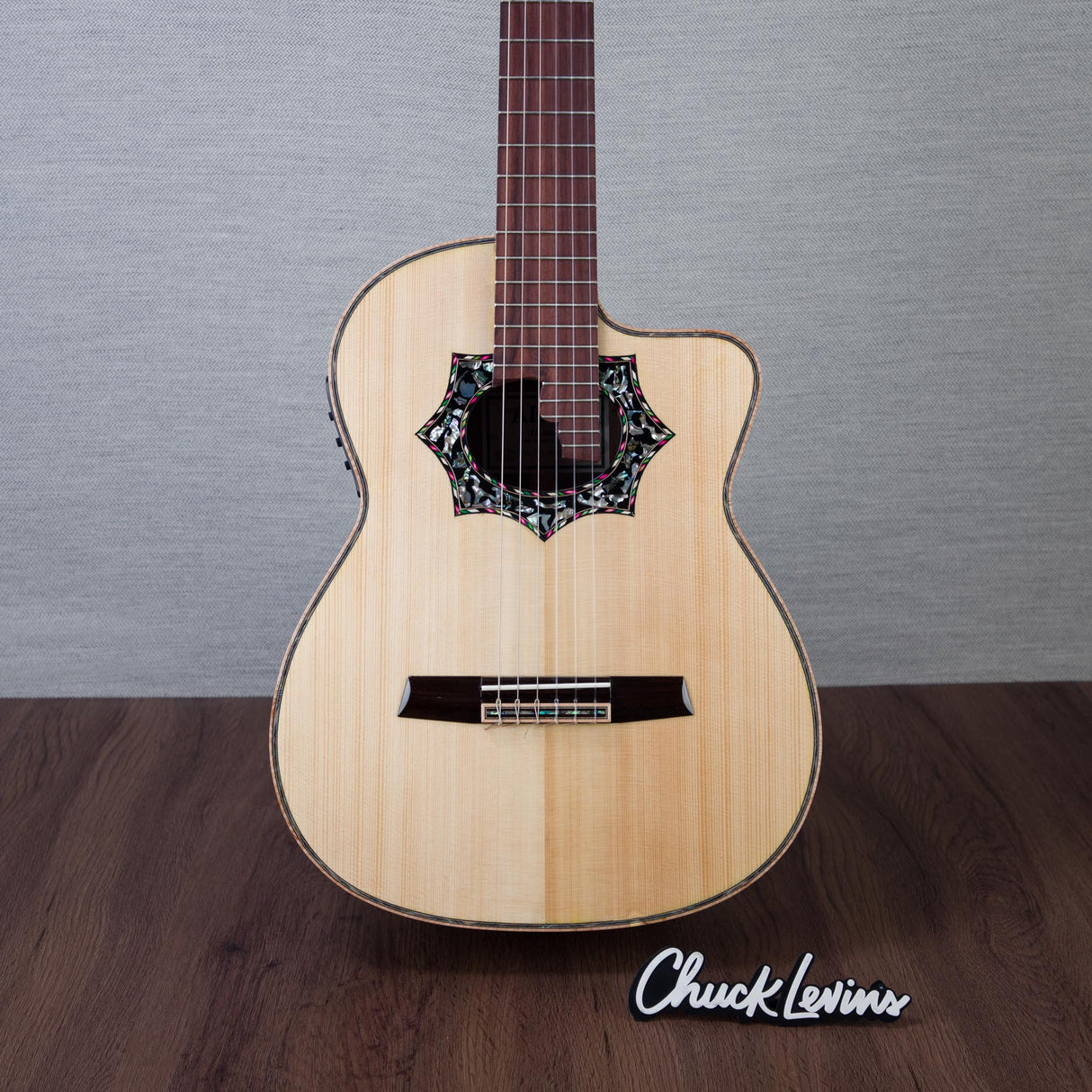 Arce WT-ES-200-PPK Walnut/Engelman Spruce Acoustic Electric Requinto - #00112