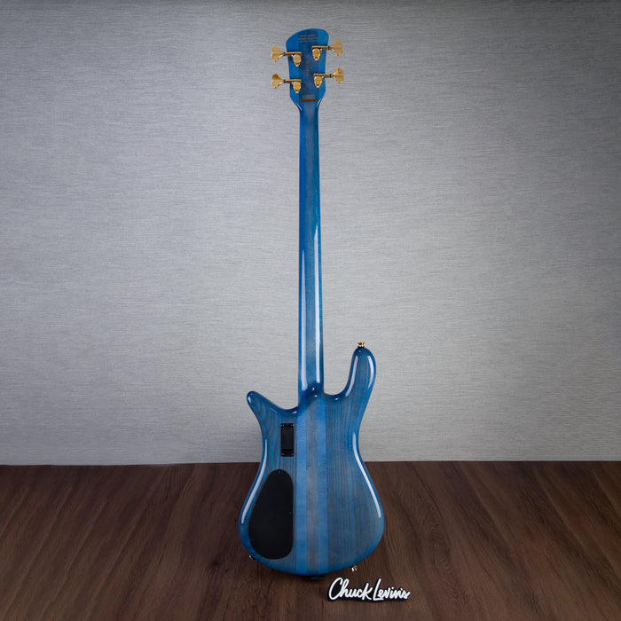 Spector Euro4 LT Bass Guitar - Exotic Poplar Burl Blue Fade - CHUCKSCLUSIVE - #]C121SN 21046
