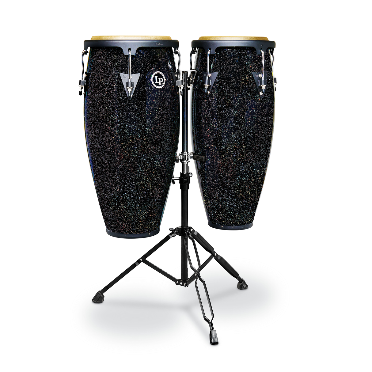 LP Carlos Santana Aspire Black Magic Conga Set with Double Stand - Oak