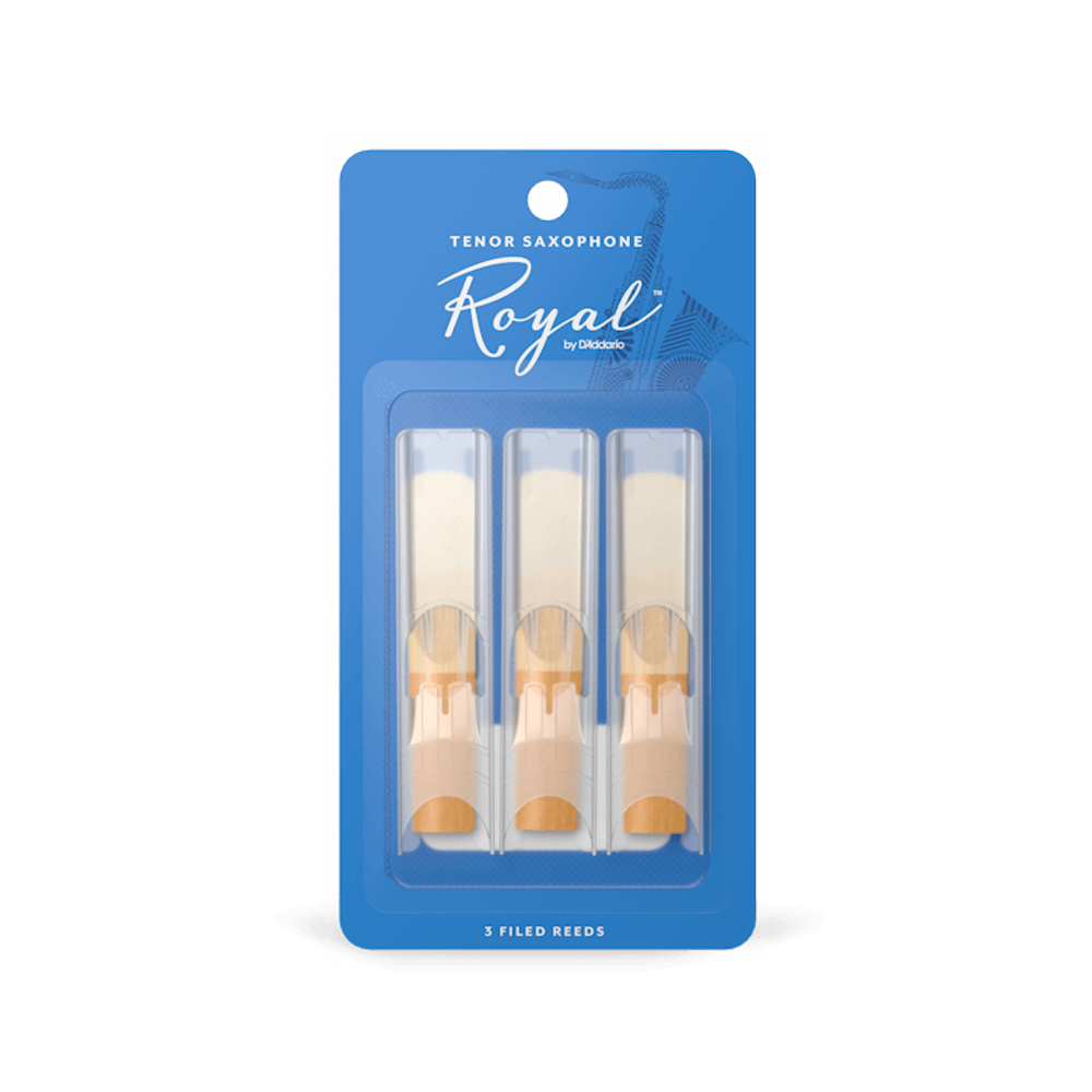 D'Addario RKB03 Royal Filed Tenor Sax Reed 3-Pack - New,1.5