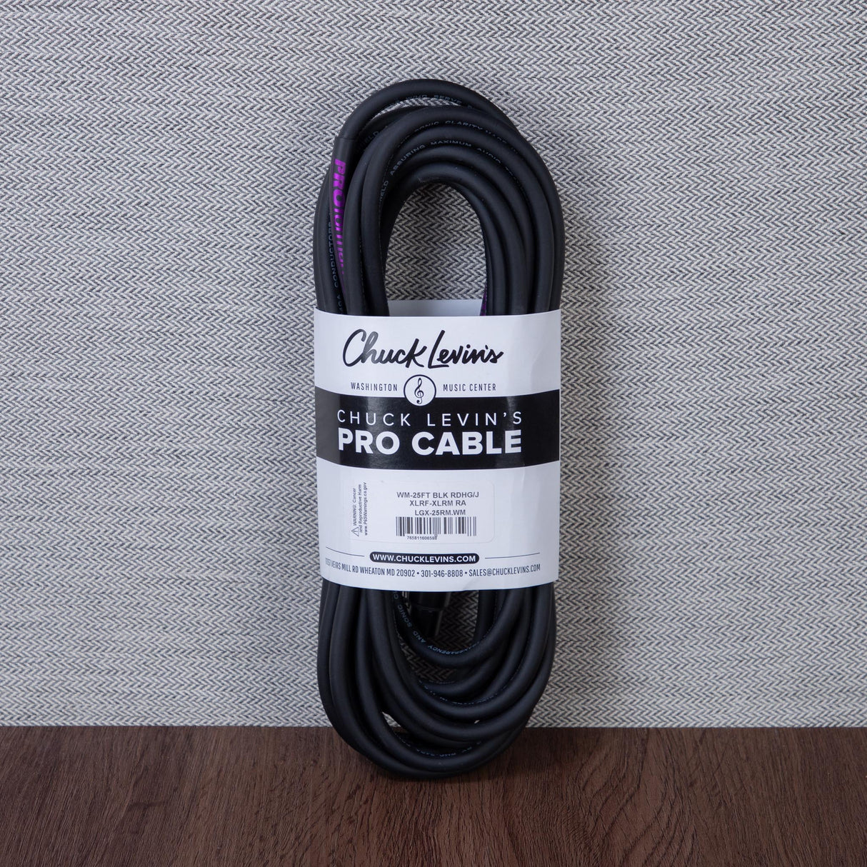 Chuck Levins LGXR-25-WM 25-Foot Balance LGX Cable - Right Angle Male XLR