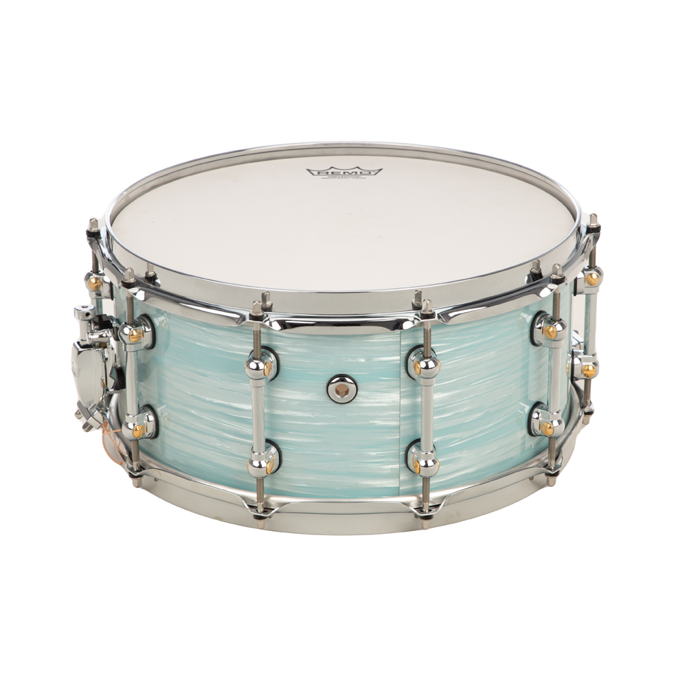 Pearl Music City Custom Master's Maple Reserve 6.5x14 Snare Drum - Ice Blue Oyster
