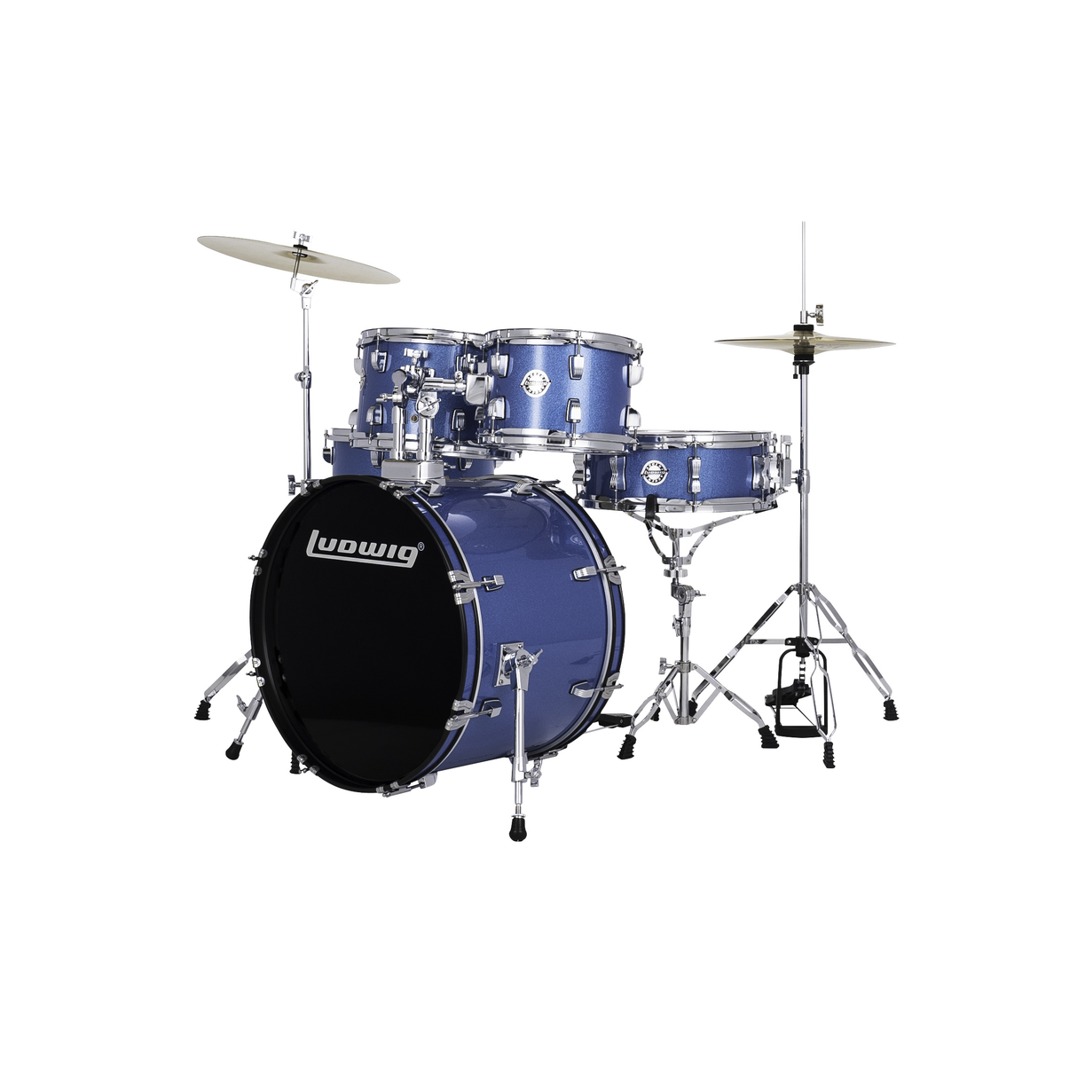 Ludwig Accent Fuse Series 5-Piece Drum Kit - Blue Sparkle