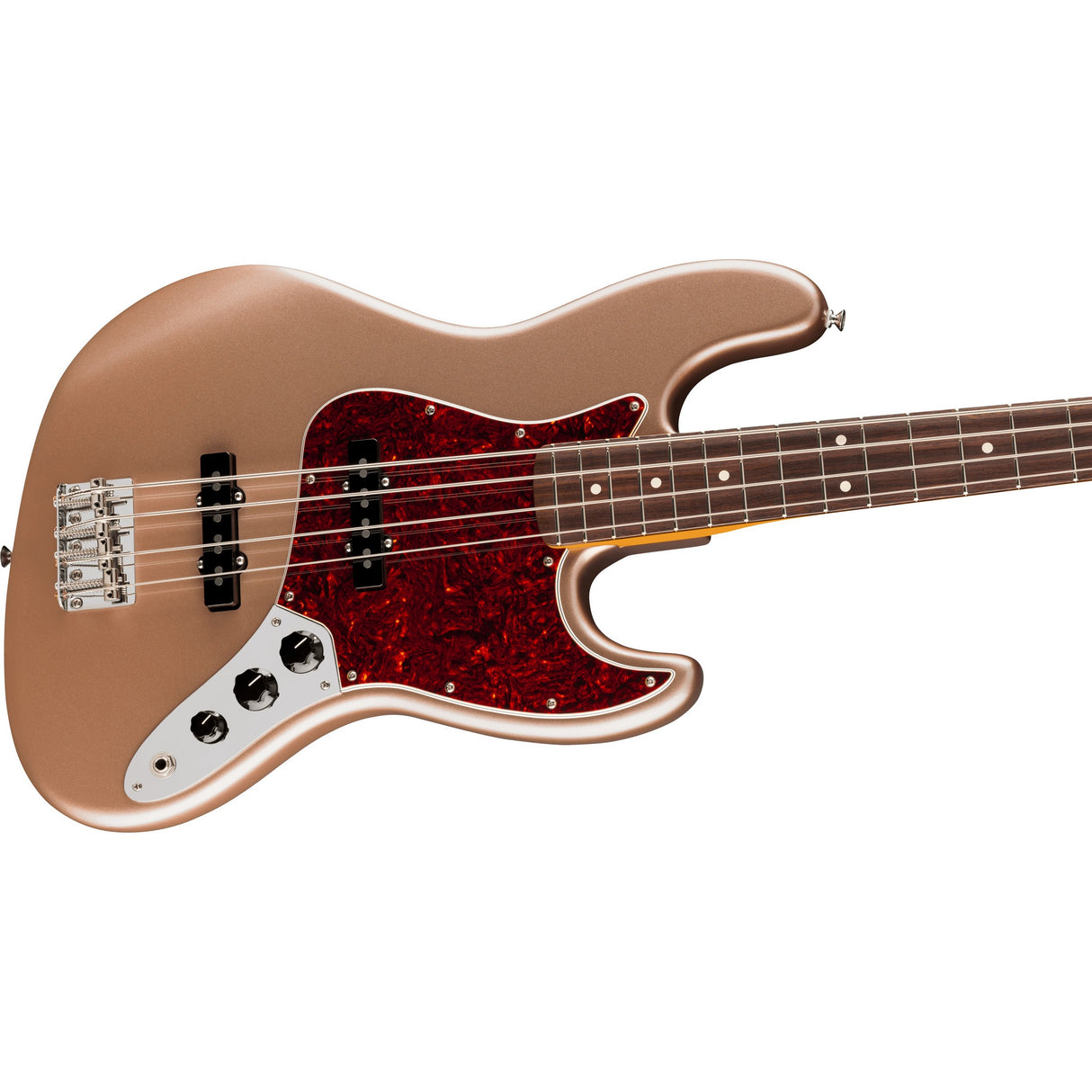 Fender American Professional Classic Jazz Electric Bass Guitar, Rosewood Fingerboard - Faded Firemist Gold