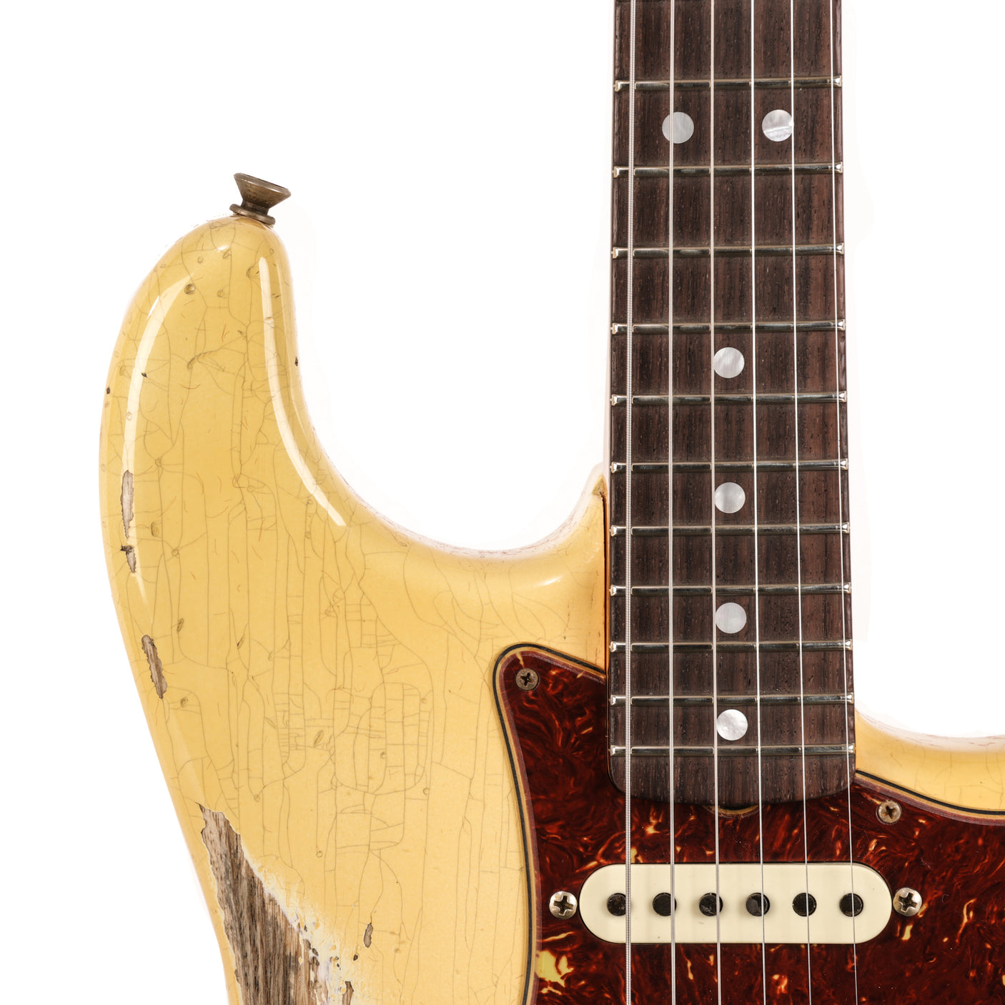 Fender Custom Shop 1969 Stratocaster Heavy Relic Guitar - Aged Vintage White - CHUCKSCLUSIVE - #R123333