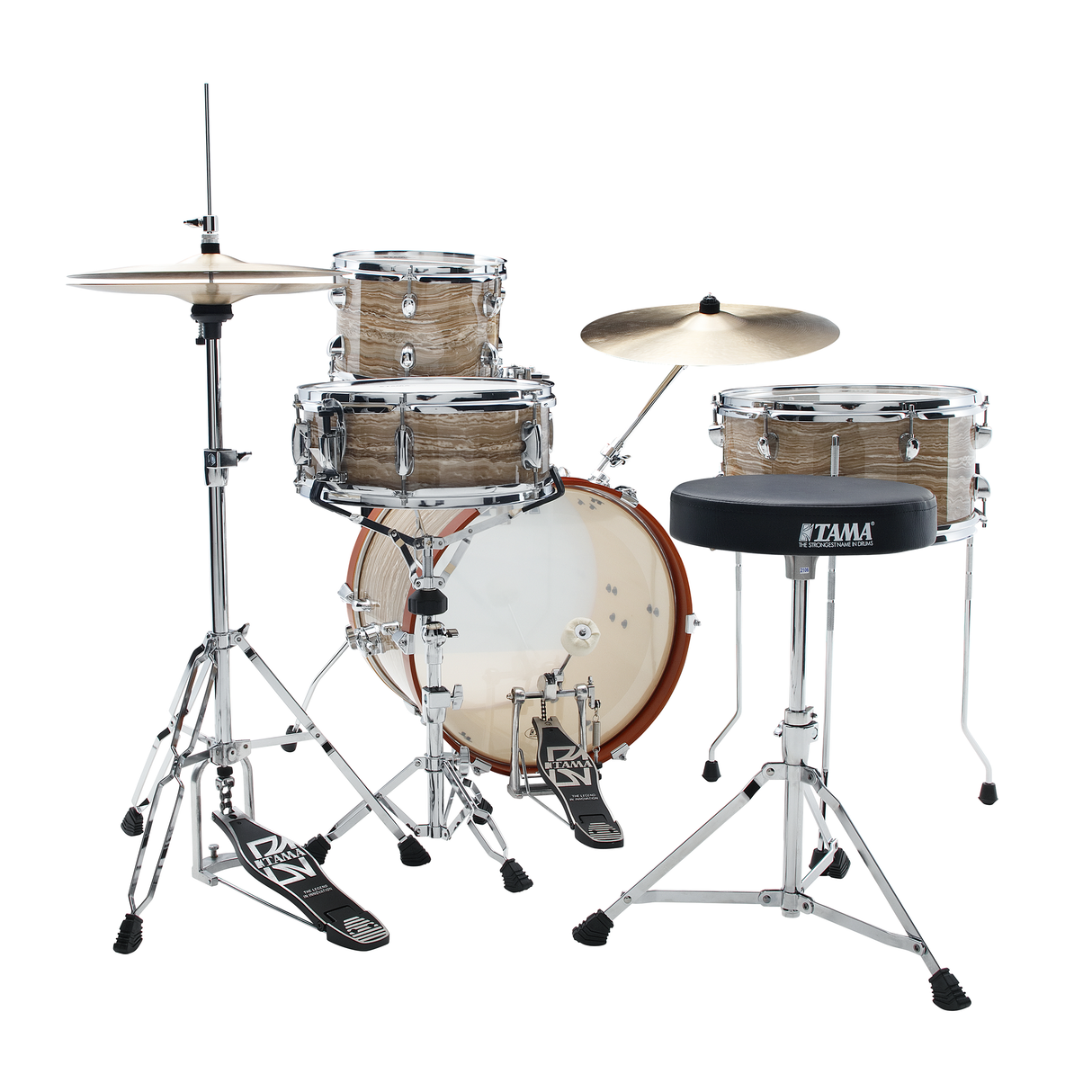 TAMA Club-JAM 4-Piece Shell Pack With 18" Kick- Cream Marble Wrap