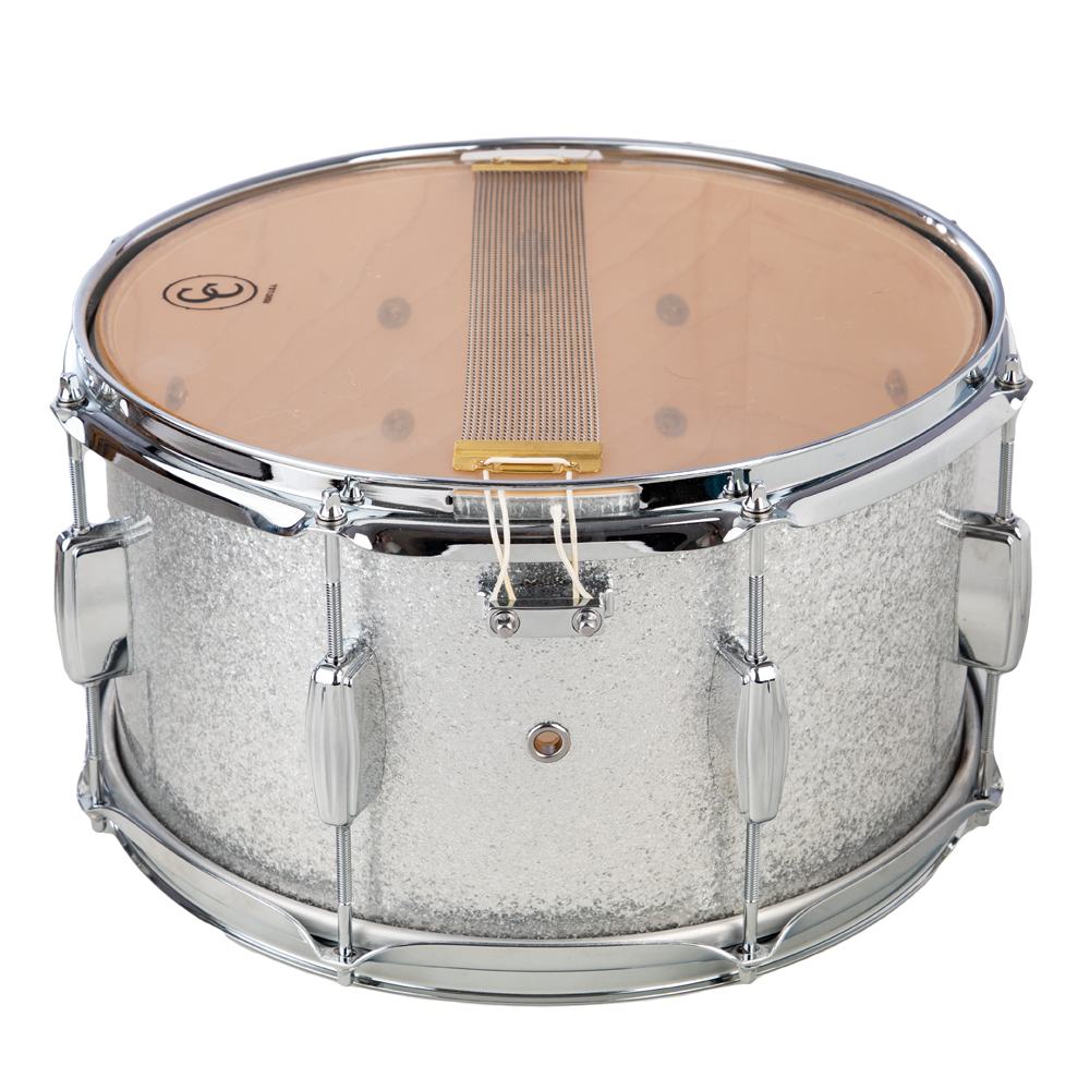 C&C Drums Player Date II 8x14 Snare - Silver Sparkle Wrap