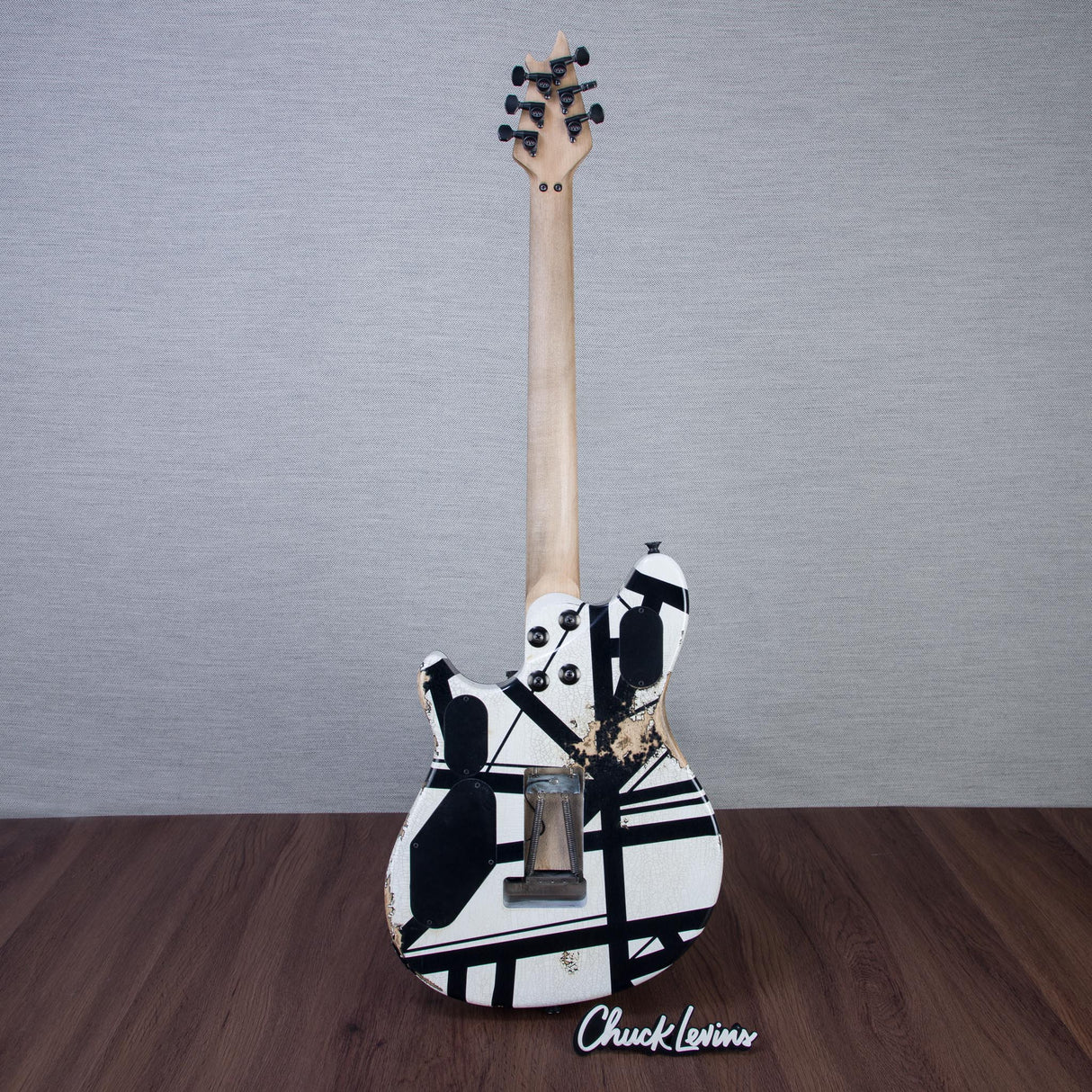 EVH Custom Shop Special Edition Wolfgang Stripes Electric Guitar - White/Black Stripes - #WG17610A