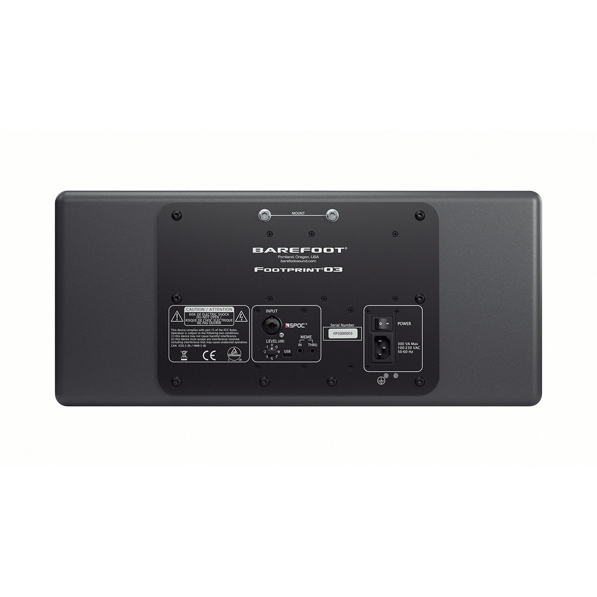 Barefoot FOOTPRINT03C Center Channel Active Monitor to Accompany the Footprint03