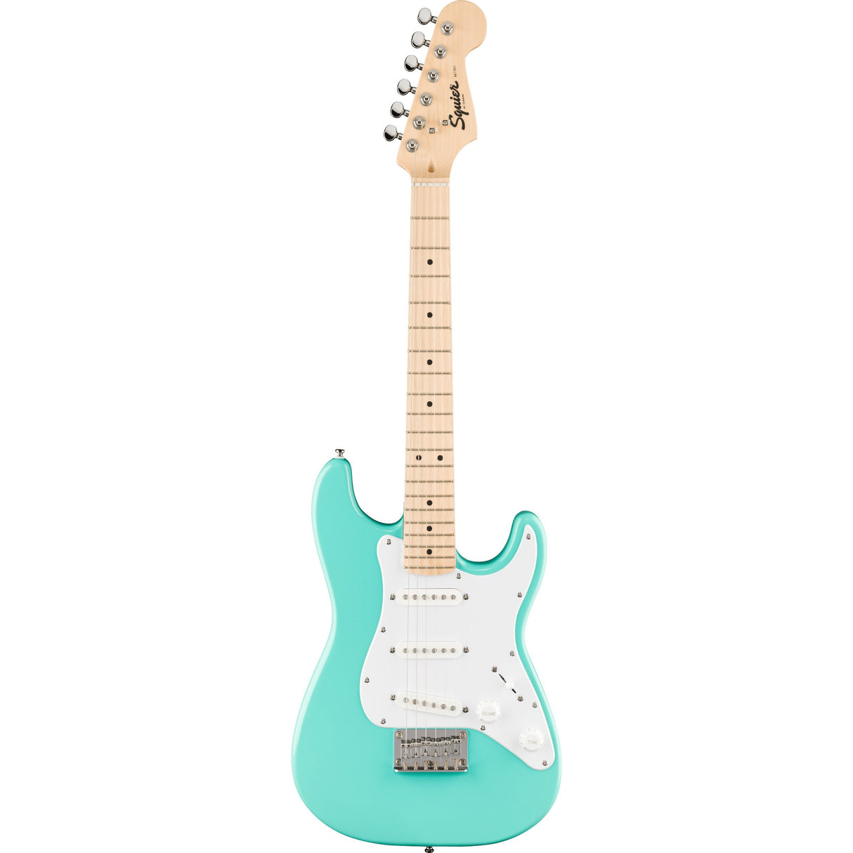 Squier Mini Stratocaster Electric Guitar, Maple Fingerboard - Sea Foam Green