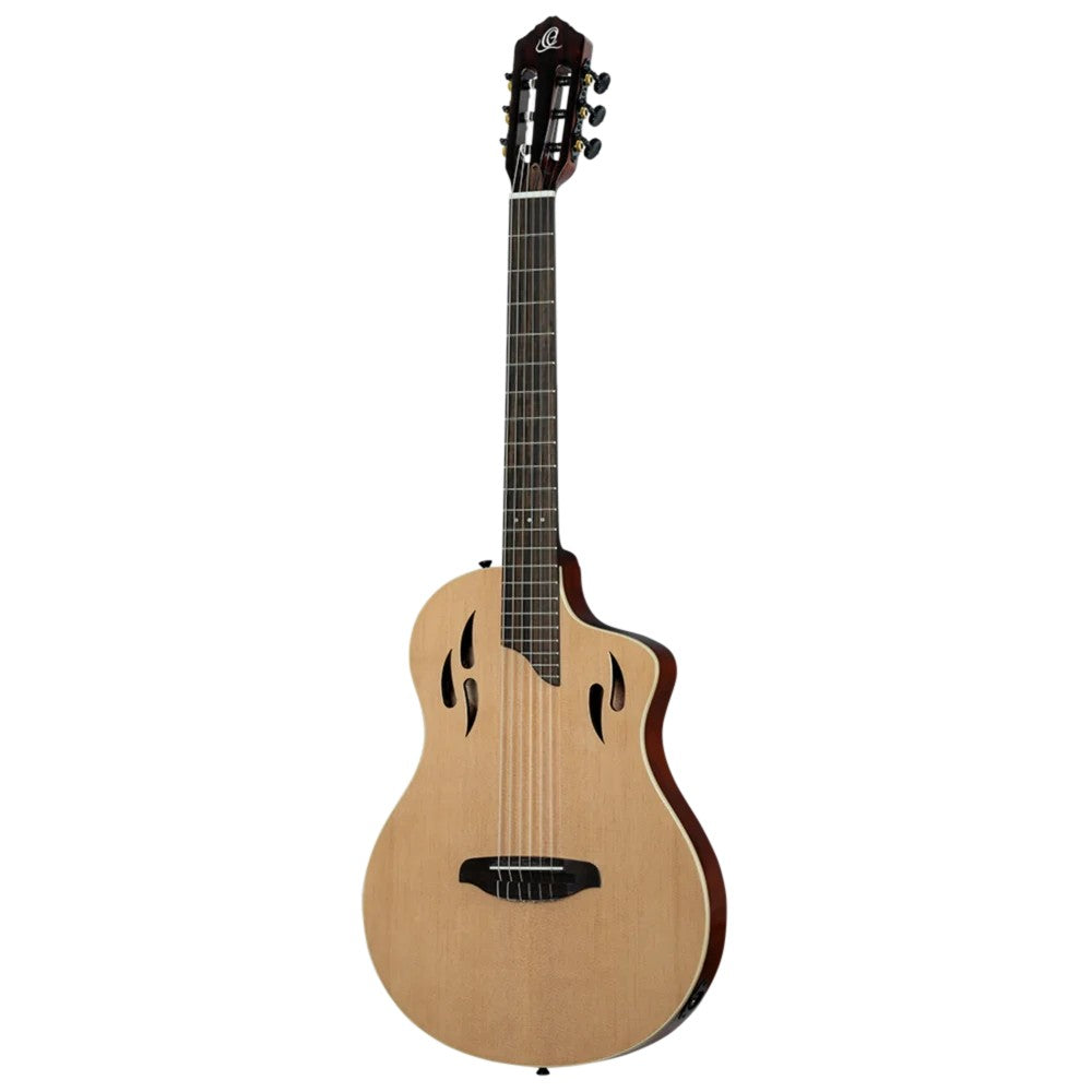 Ortega Tour Player Series Thinline Crossover Nylon String Acoustic Electric - Natural