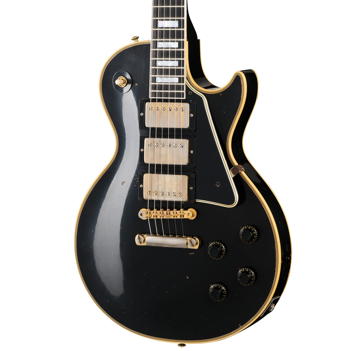 Gibson Custom Shop Murphy Lab Eric Clapton 1958 Les Paul Custom Electric Guitar - Ebony - #EC 132
