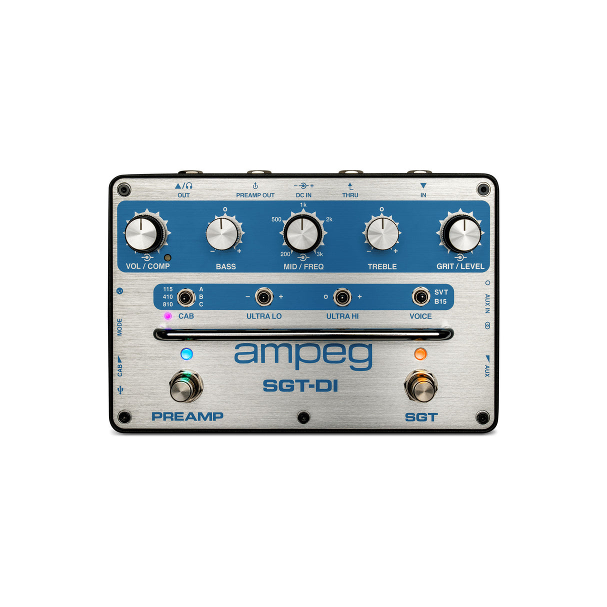 Ampeg SGT-DI Bass Preamp Pedal and DI - Blue Line Anniversary Edition