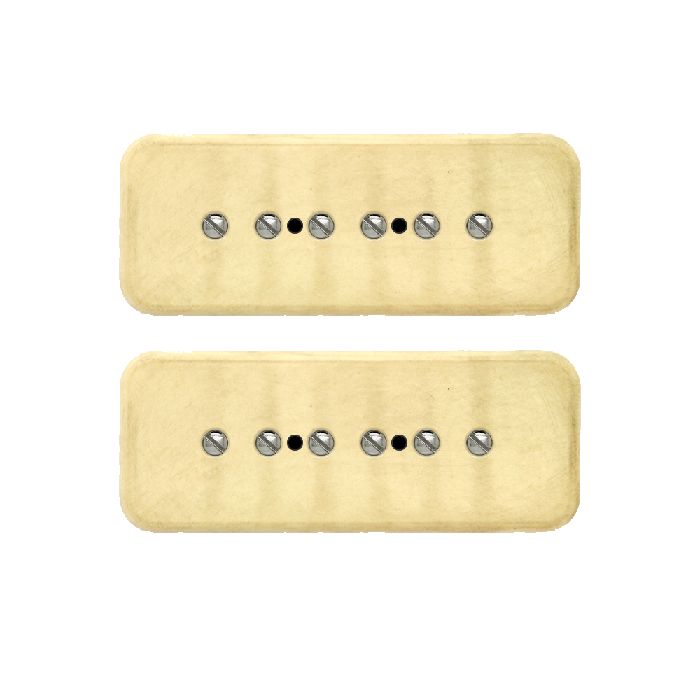 Bare Knuckle Pig 90 P90 Pickups - N/B Set, Aged Cream