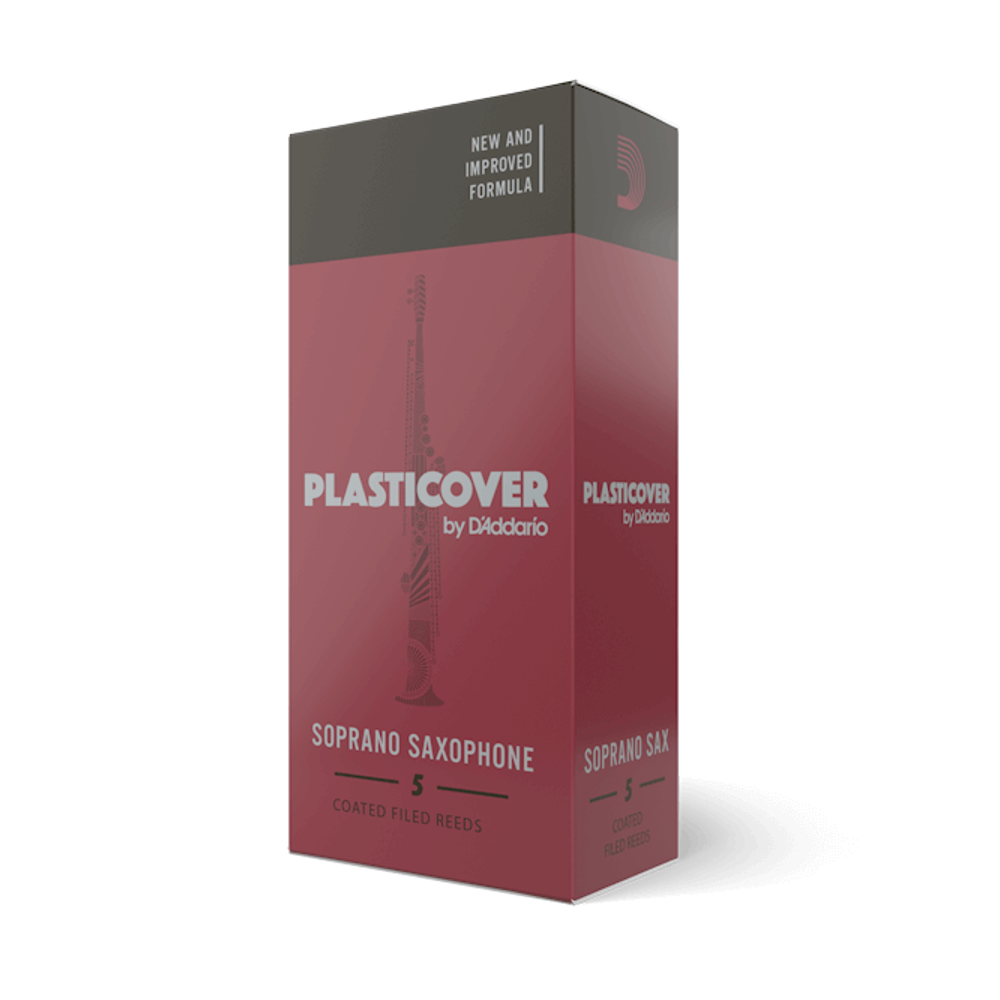 D'Addario RRP05SSX Plasticover Coated Filed Soprano Sax Reed 5-Pack - New,2