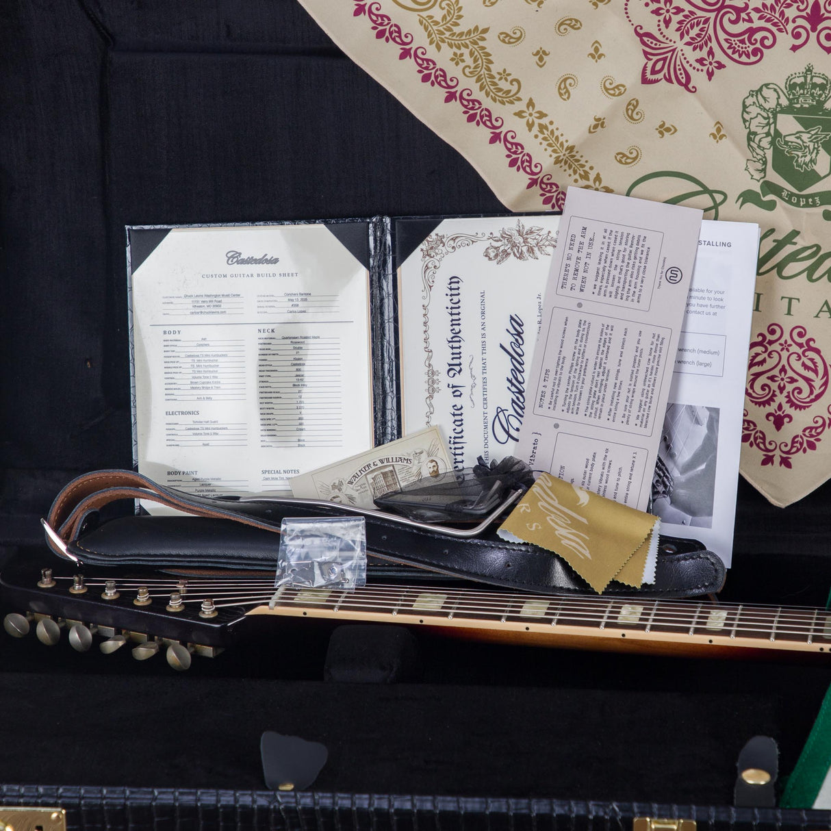 Castedosa Conchers Baritone Electric Guitar - Purple Metallic - #368