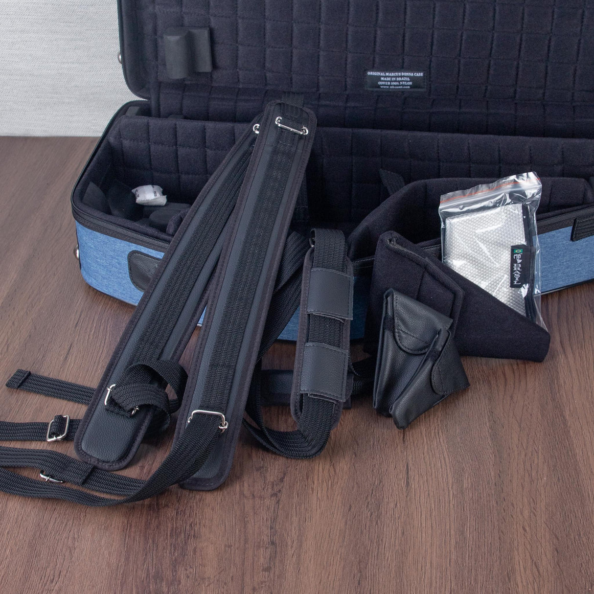 Marcus Bonna Alto and Curved Soprano Double Saxophone Case - Cationic Blue