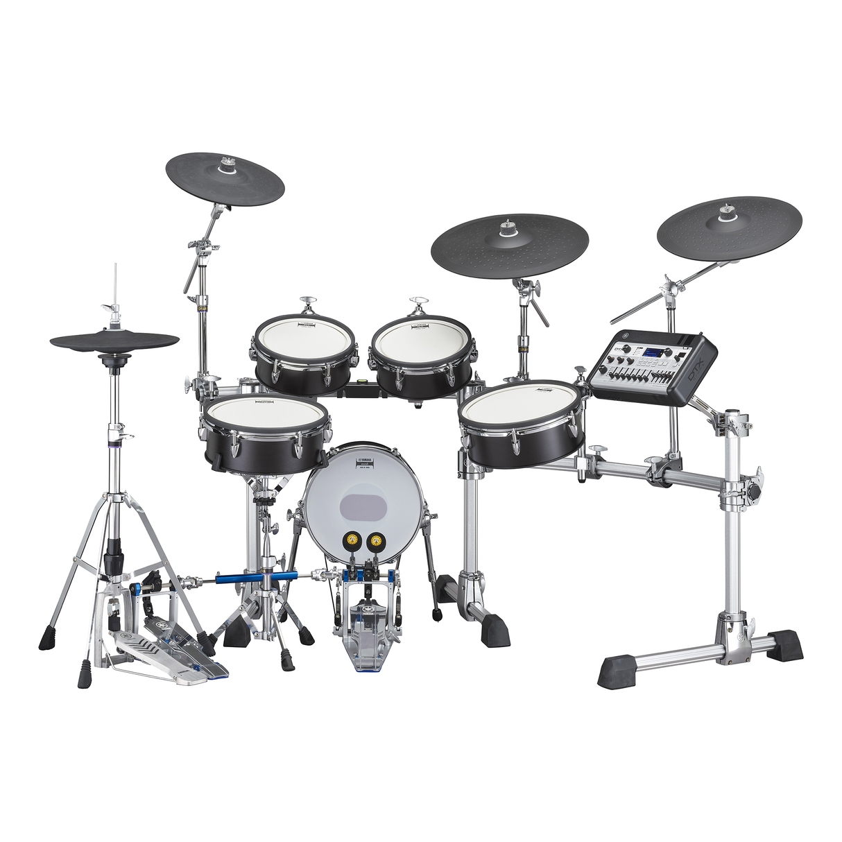Yamaha DTX10K-X BF Electronic Drum Kit, TCS Pads- Black Forest Finish