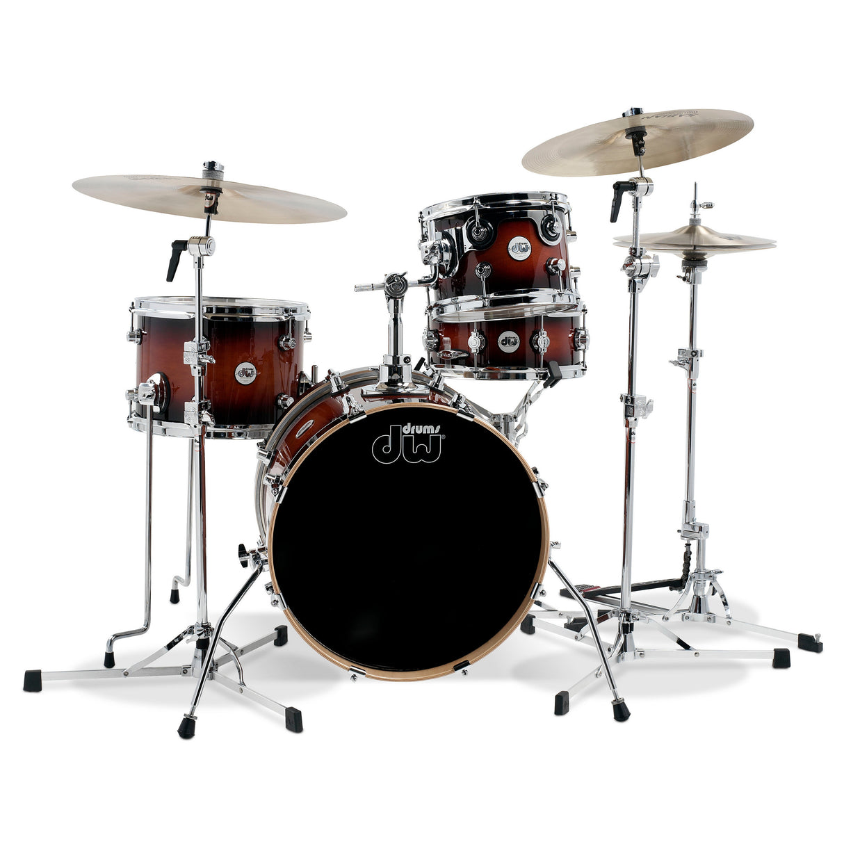 Drum Workshop Design Series 18" Mini Pro 4-Piece Shell Pack - Tobacco Burst - New,Tobacco Burst